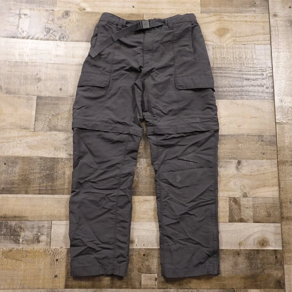 The‎ North Face Convertible Hiking Pants Men’s Medium Gray Zip-Off Outdoor